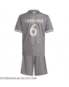 Real Madrid Eduardo Camavinga #6 Maglia Gara Terza Repliche 2024-25 Bambino